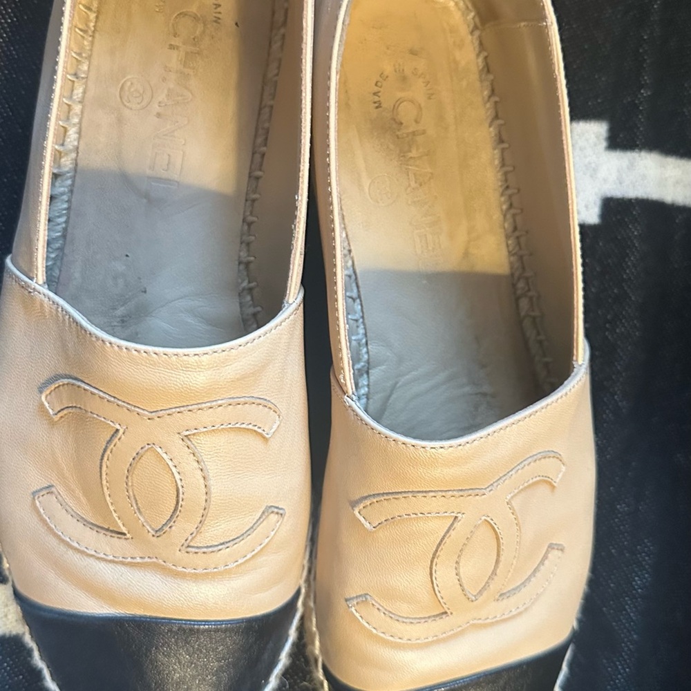 Chanel Beige and Black Women's Shoes